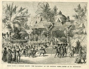 Ballett La Bayadere -Abbildung aus einer Zeitung ca. 1877